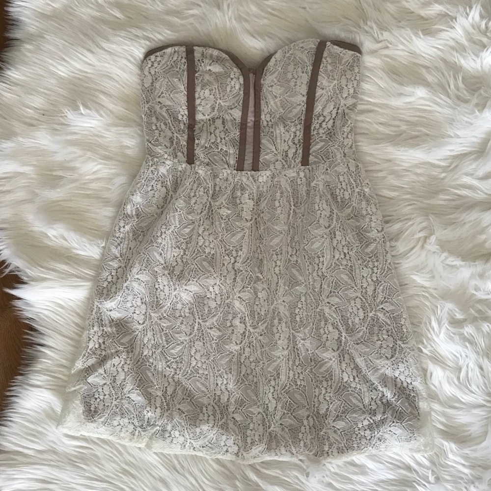 Pins & Needles • Lace Strapless Dress